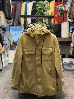 کاپشن کتان کج راه زیتونی بسته (۴سایزی)قیمت هر عدد ۱/۸۱۰